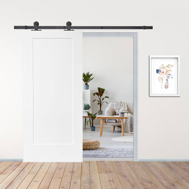 Calhome Sliding Double Bypass Double Door Barn Door Hardware Kit